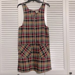 Plaid jumper dress Size M